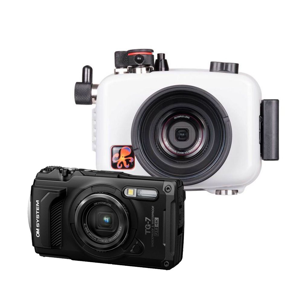 OM SYSTEM Tough TG-7 + Ikelite onderwaterhuis set