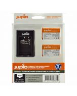 Jupio Value Pack: 2 x NP-BX1 + Compact USB charger