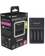 Panasonic snellader + 4 x Eneloop Pro AA 2500 mAh batterijen