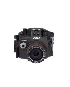 AOI UH-R50-BLK underwater housing for Canon EOS R50 front view