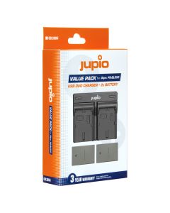 Jupio lader set: 2x BLS-5 / BLS-50 accu's + USB lader