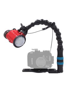 INON S-220 strobe package with aluminum tray and flex arm