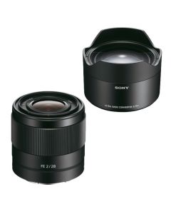 Sony SEL 28mm F2 met Ultragroothoekconverter- Full Frame set