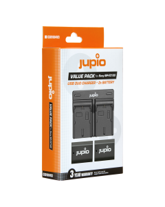 Jupio lader set: 2X NP-FZ100 2040MAH + USB lader