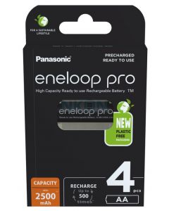 Panasonic Eneloop Pro AA 2500 mAh 4-pak penlite batterijen