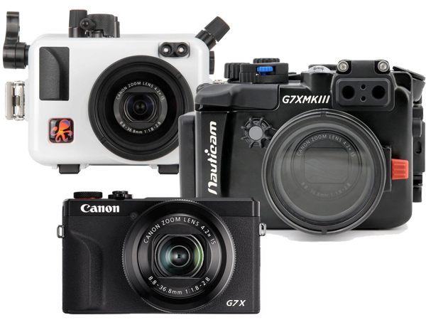 Onderwaterhuizen voor de Canon G7X Mark III
