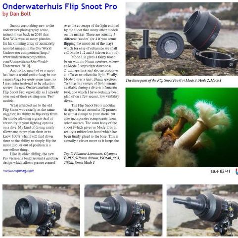 Underwater Photography Magazine test de Onderwaterhuis.NL Flip Snoot Pro