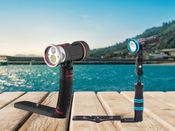 Videolampen voor onderwatervideo