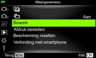 Weergavemenu TG-6